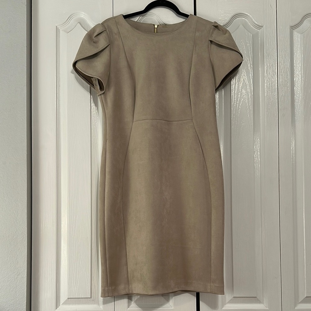 Calvin Klein Suede Beige Dress